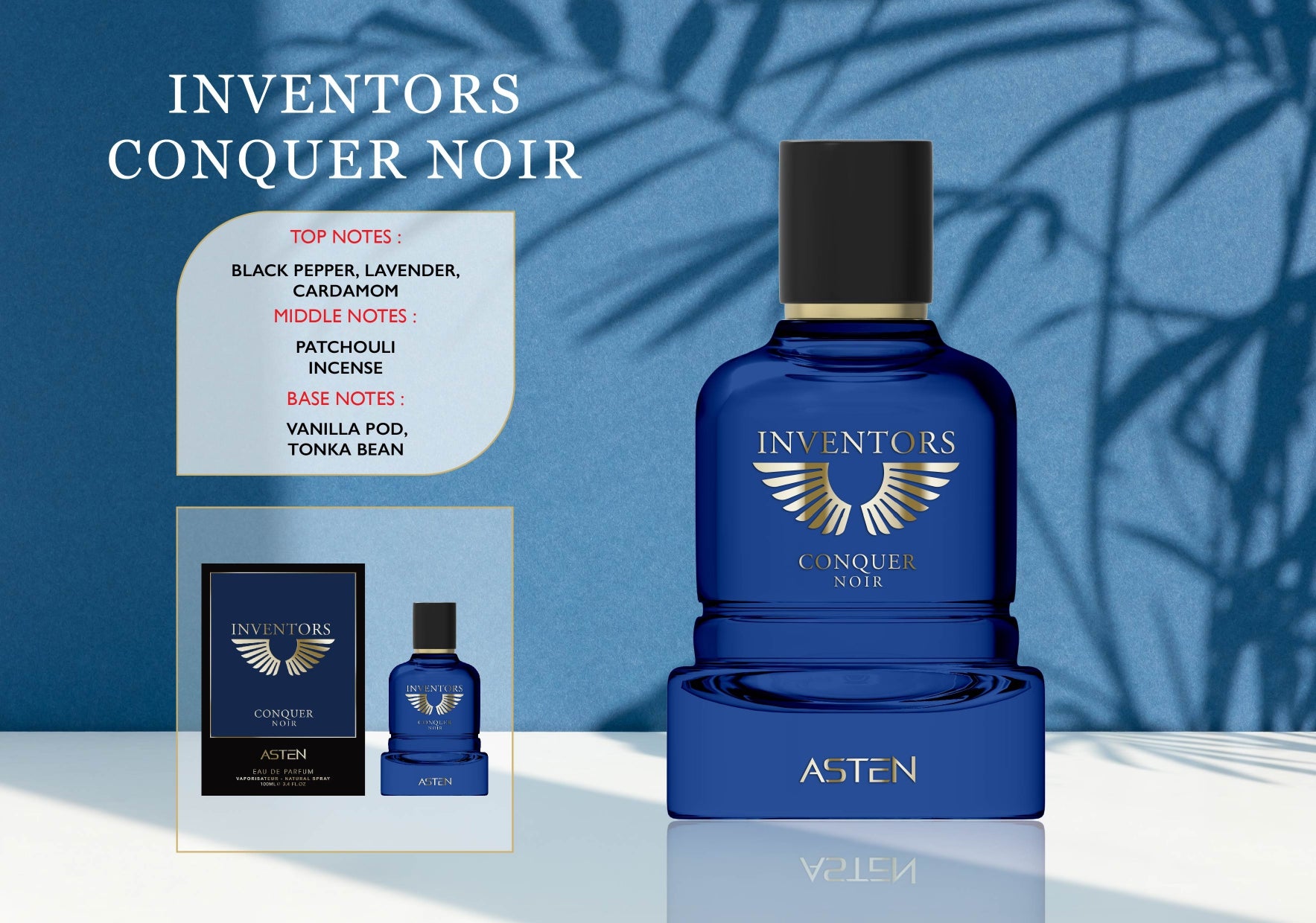 ASTEN INVENTORS CONQUER NOIR 100ML EDP Френски Мъжки Парфюм - Denaya