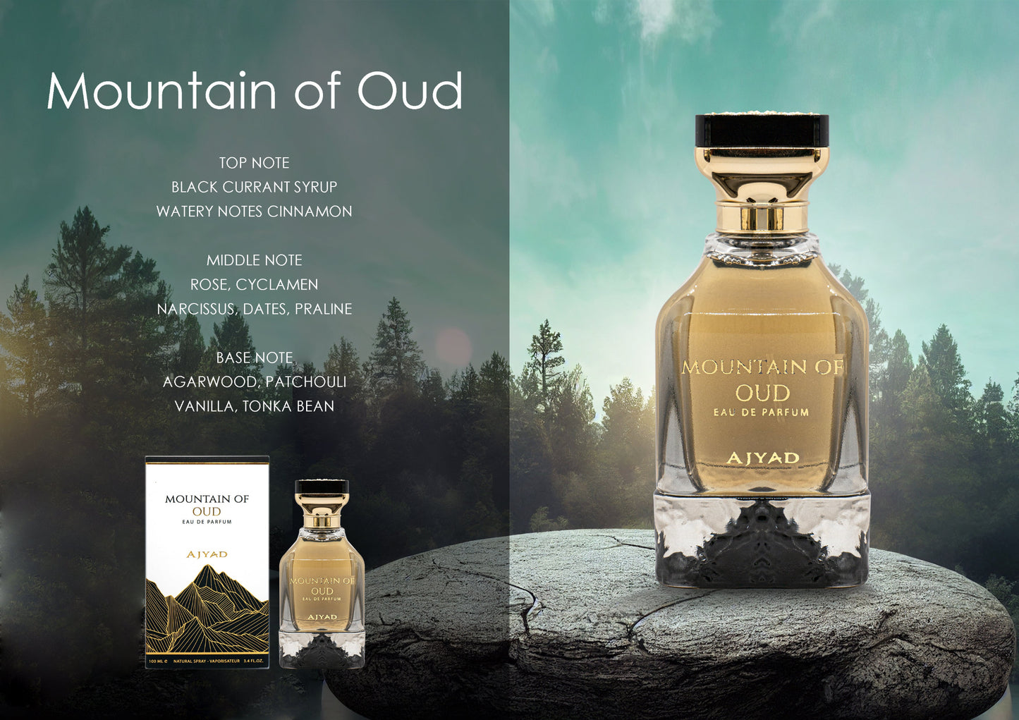AJYAD MOUNTAIN OF OUD 100ML EDP Унисекс Арабски Парфюм - Denaya
