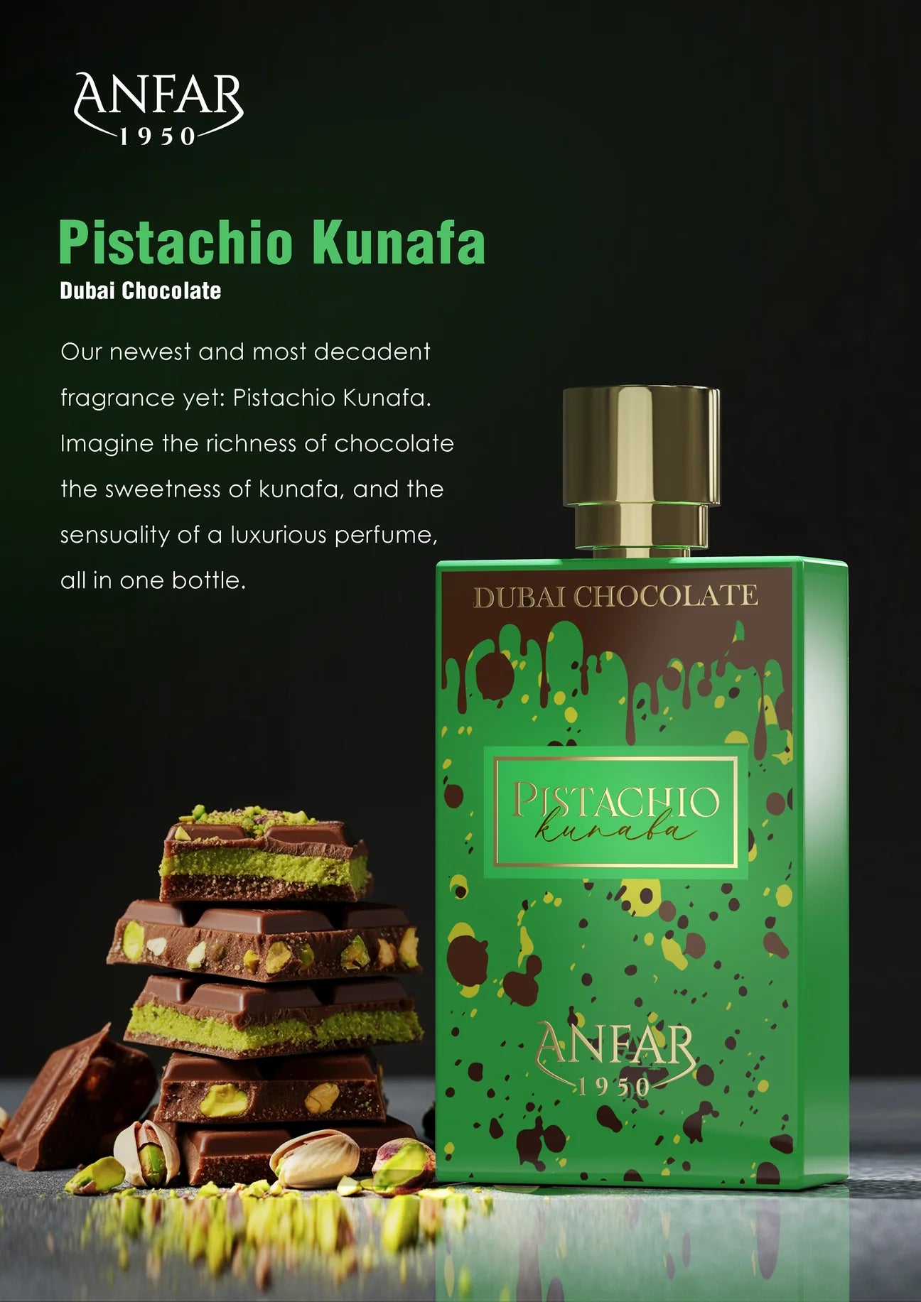 ANFAR PISTACHIO KUNAFA 80ML EDP Арабски Унисекс Парфюм - Denaya