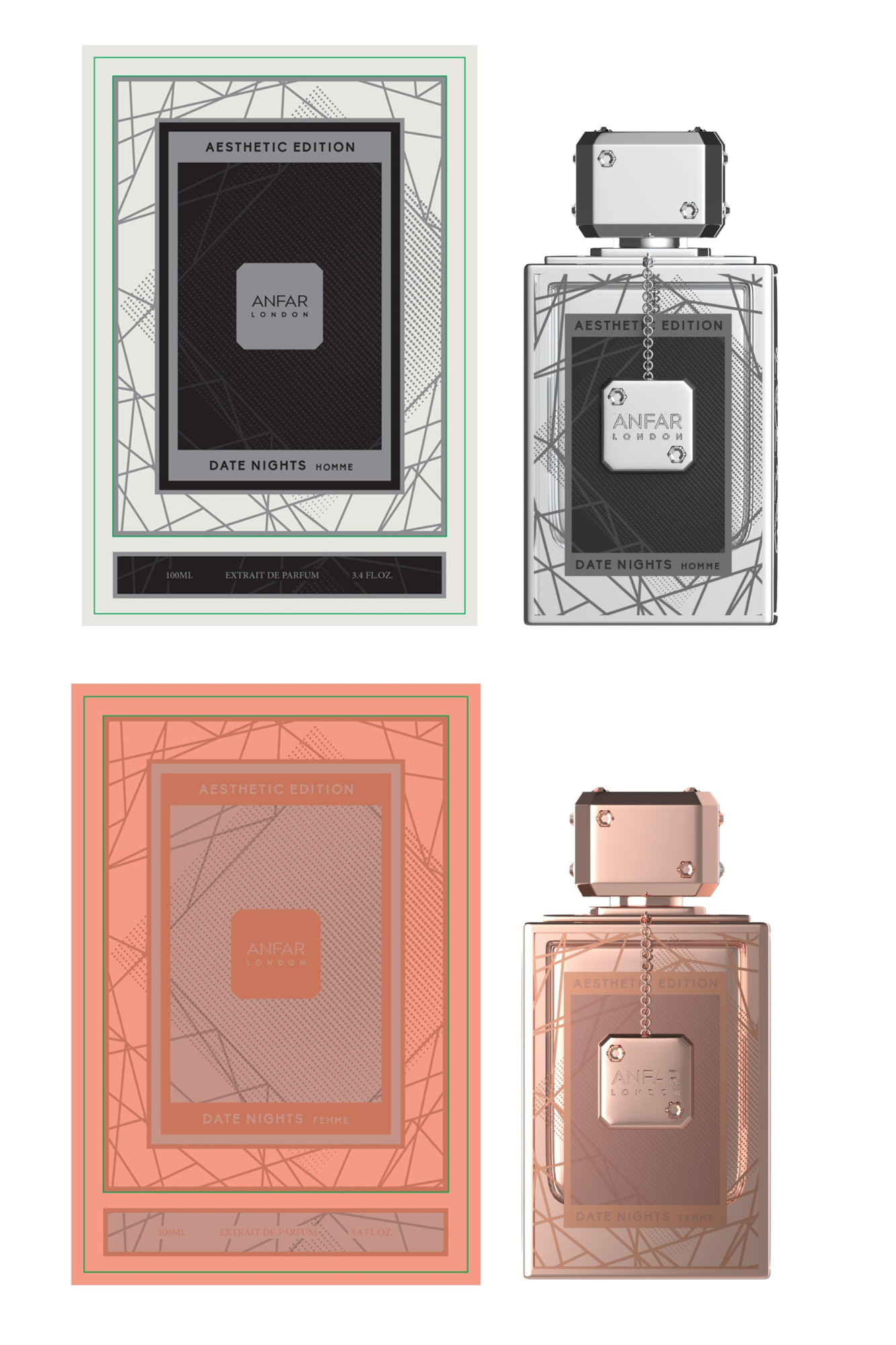 Date Nights Pour Homme EDP 100 mL & Date Nights Pour Femme EDP 100 mL