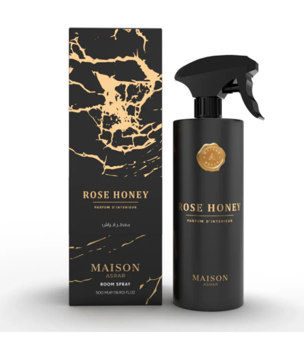 MAISON ASRAR ROSE HONEY 500 ML ROOM SPRAY - Denaya