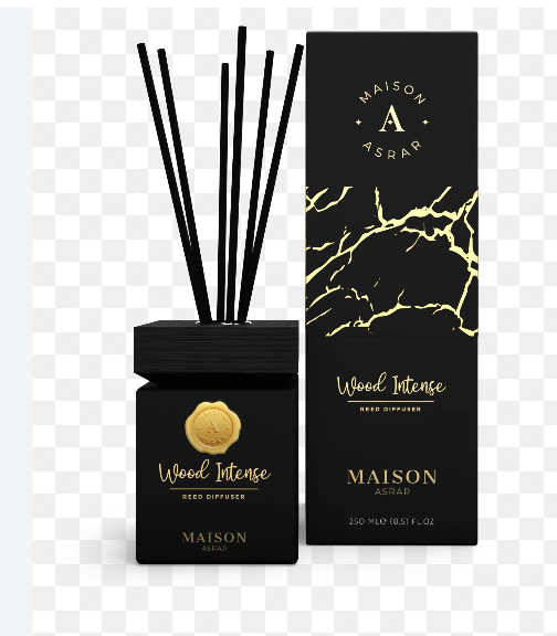 MAISON ASRAR WOOD INTENSE 250 ML REED DIFFUSER - Denaya